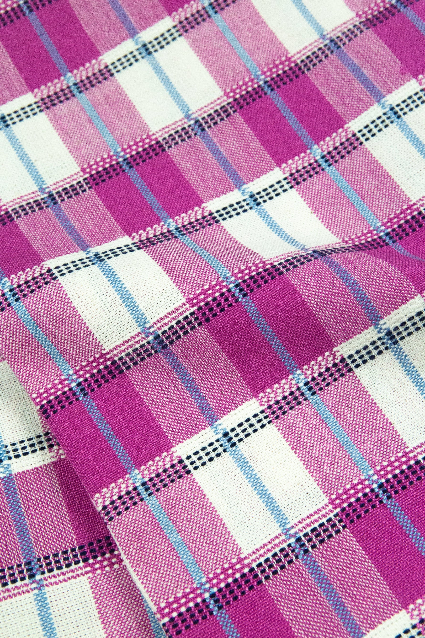 San Andres Gingham Pink & White Kitchen Towel