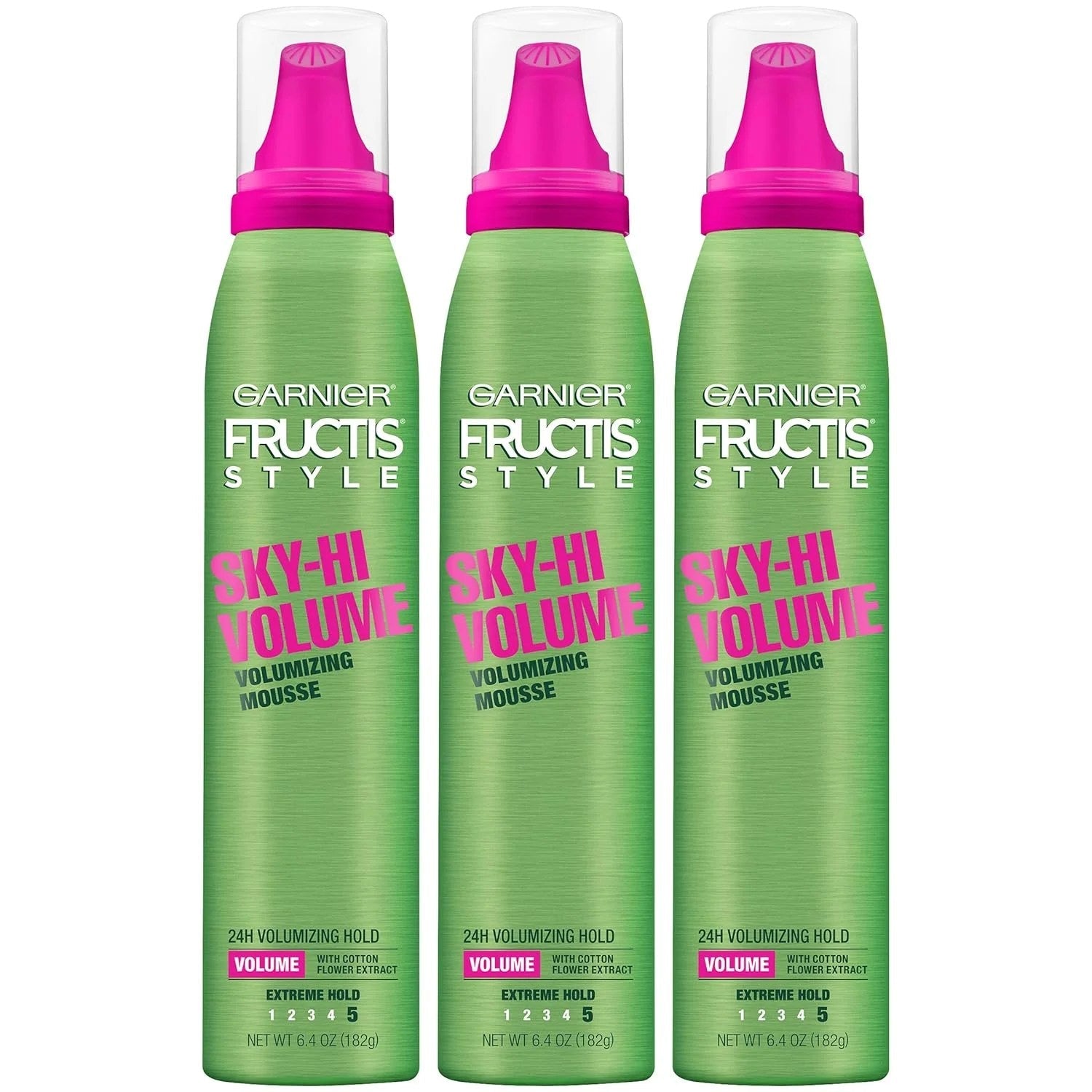Garnier Fructis Style Sky Hi Volume Mousse, Extreme Hold, 6.4 Oz