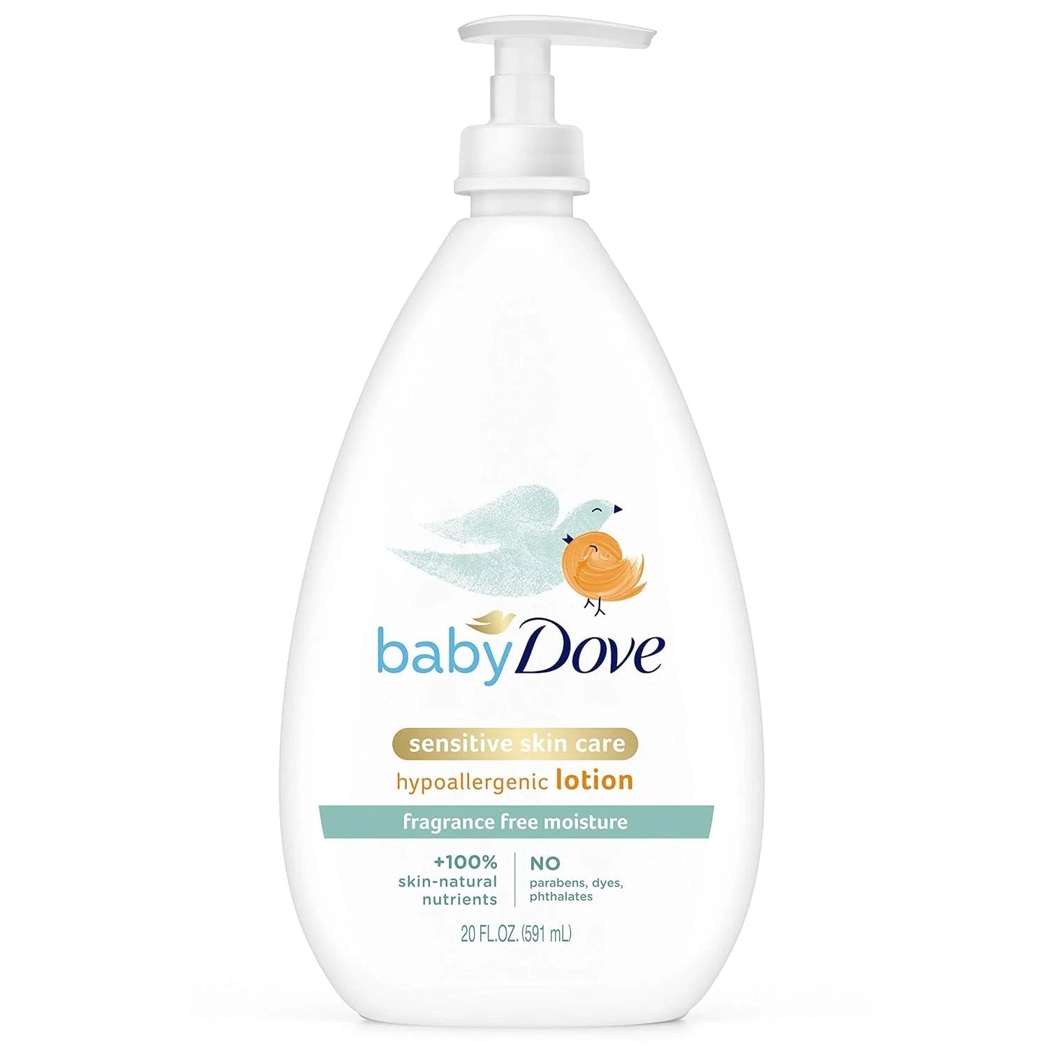 Baby Dove Sensitive Moisture Fragrance Free Lotion 4-20 Fl. Oz. Pumps