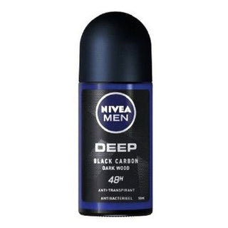 Nivea Men Deep Black Carbon 48 Hour Roll On Deodorant 50ml