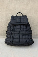 Stevie Quilted Puffer Backpack Large Front Compartment