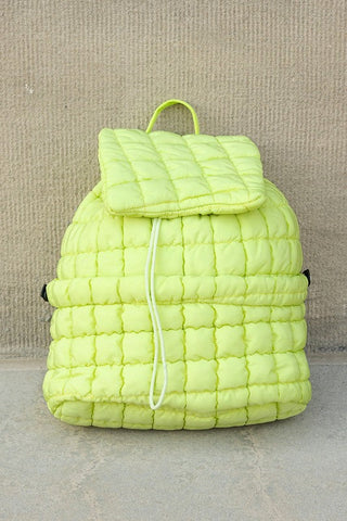 Stevie Quilted Puffer Backpack Large Front Compartment