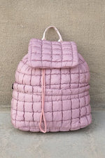 Stevie Quilted Puffer Backpack Large Front Compartment