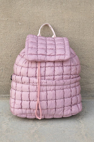 Stevie Quilted Puffer Backpack Large Front Compartment