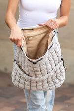 Stevie Quilted Puffer Backpack Large Front Compartment