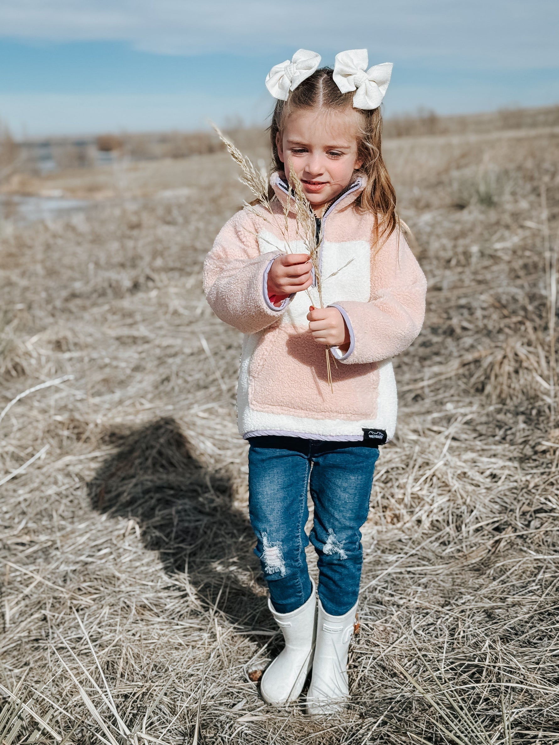 Blush Pink Sherpa Pullover - Fuzzy Warm Comfort Sweatshirt - By Baano