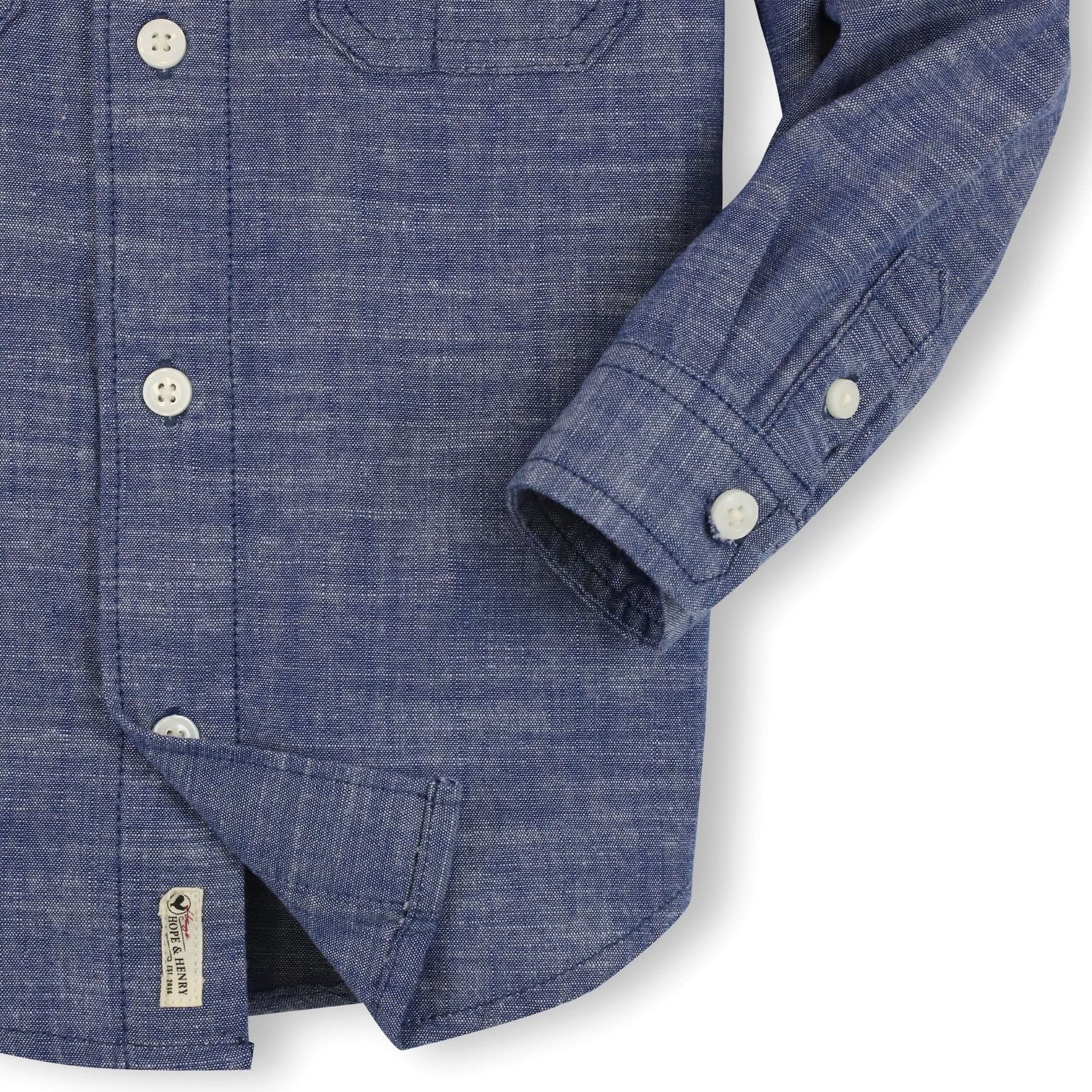 Organic Chambray Button Down Shirt - Baby - Glamourous Grace