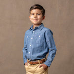 Organic Chambray Button Down Shirt - Baby - Glamourous Grace