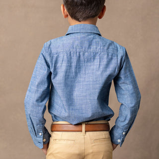 Organic Chambray Button Down Shirt Hope & Henry
