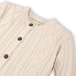 Cable Peplum Cardigan - By Baano