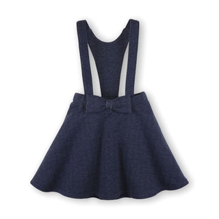 Fleece Bow Front Suspender Skirt - By Baano