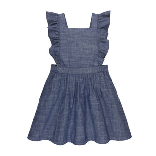 Organic Chambray Ruffle Jumper - By Baano