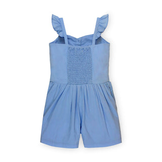 Organic Flutter Button Front Romper - By Baano