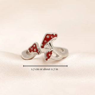 RED MUSHROOM RING (ADJUSTABLE)