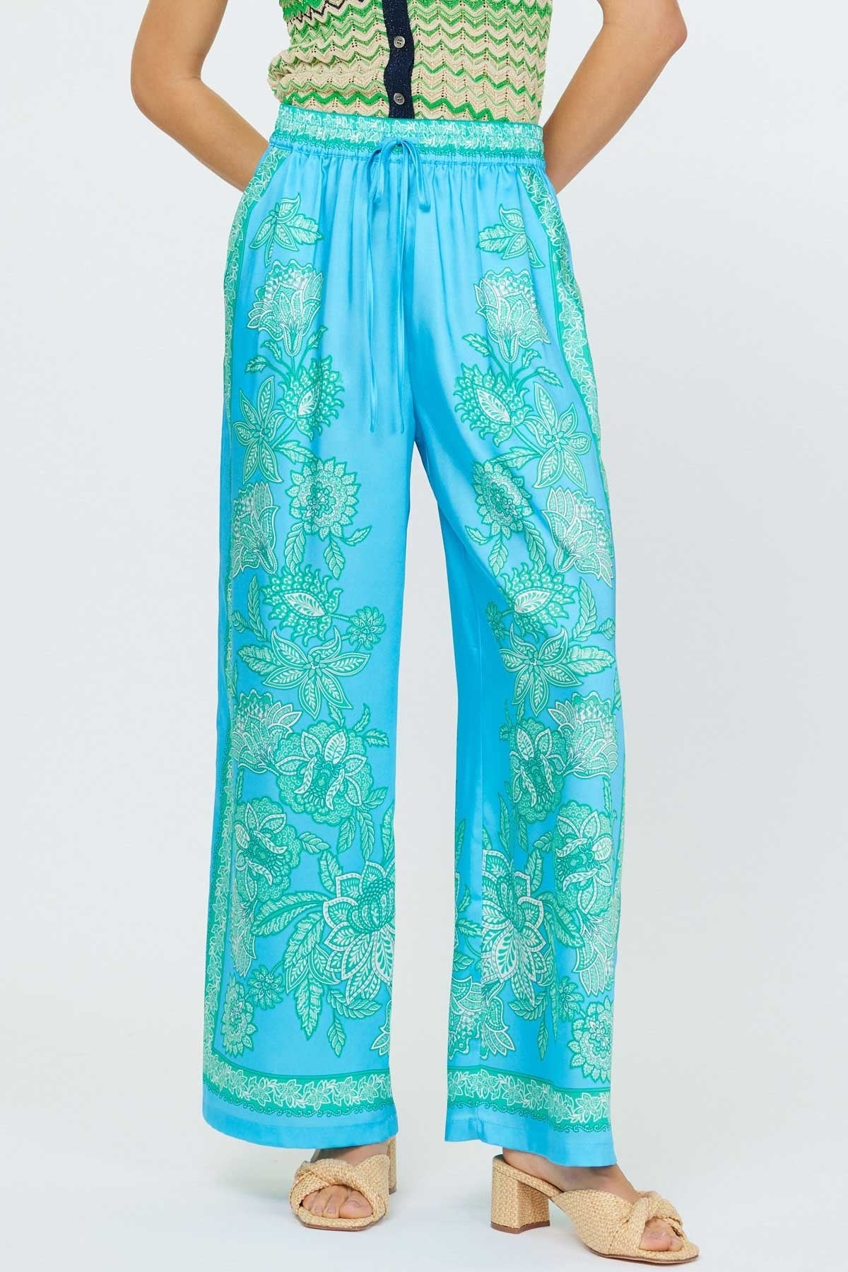 Aylani Pailsey Wide Leg Pants Blue