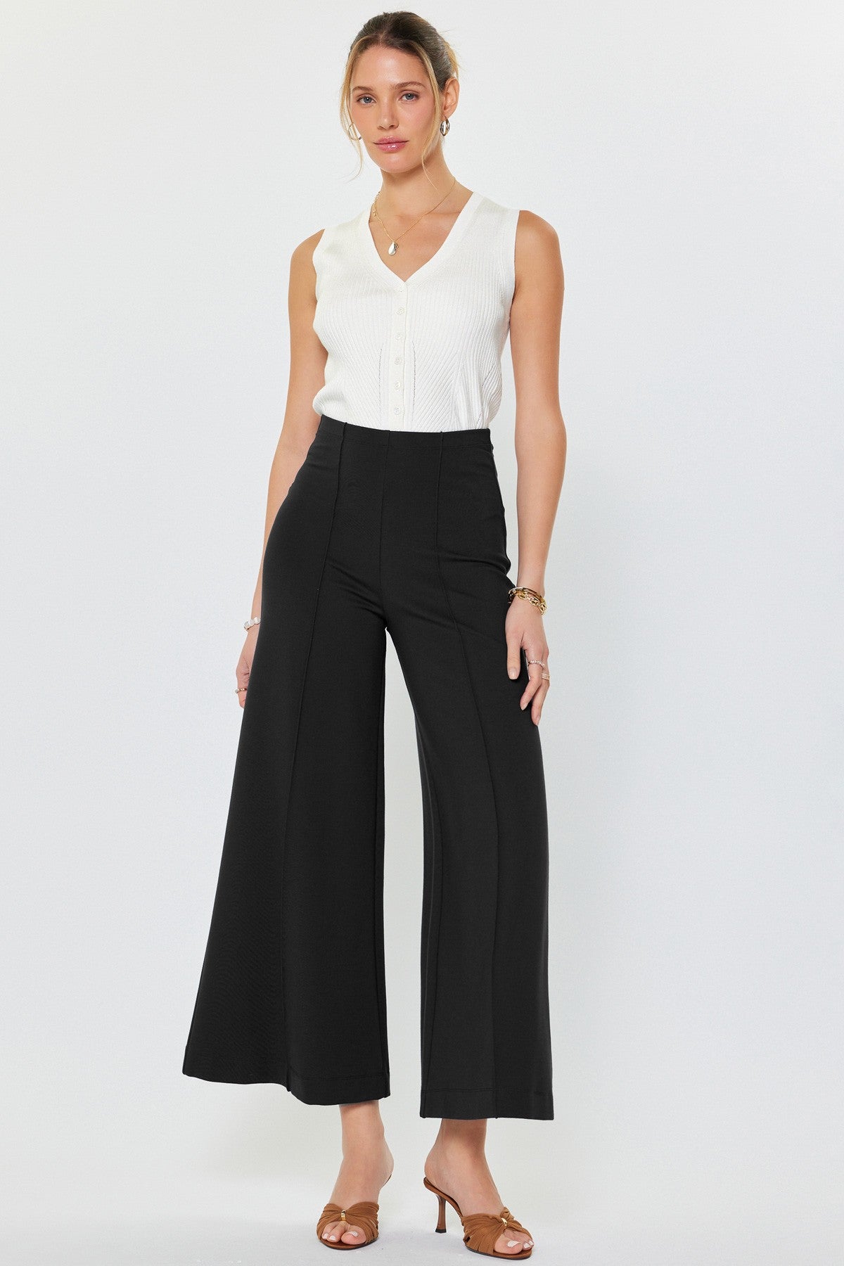 Jules Wide Leg Ponte Pants