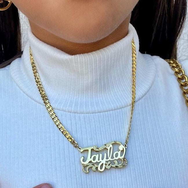 Kid's Double Plated Name Necklace