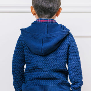 Hooded Half Zip Organic Sweater - Baby - Glamourous Grace