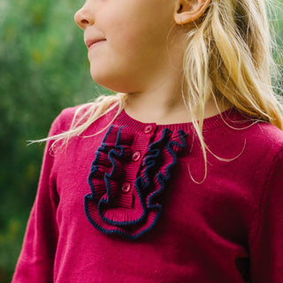 Organic Ruffle Sweater Henley - Baby - Glamourous Grace