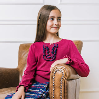 Organic Ruffle Sweater Henley - Baby - Glamourous Grace