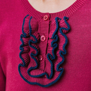 Organic Ruffle Sweater Henley - Baby - Glamourous Grace