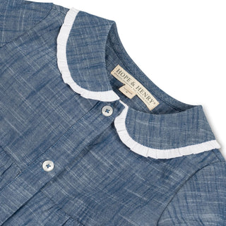 Button Front Organic Chambray Dress - Glamourous Grace