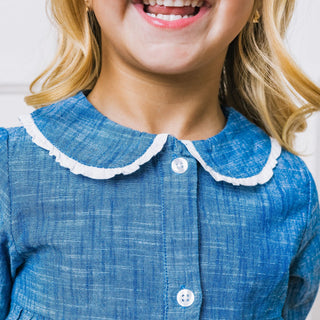 Button Front Organic Chambray Dress - Glamourous Grace