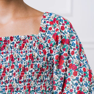 Smocked Bubble Sleeve Dress - Glamourous Grace