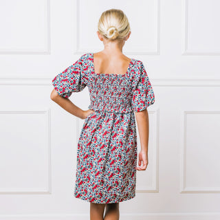 Smocked Bubble Sleeve Dress - Glamourous Grace