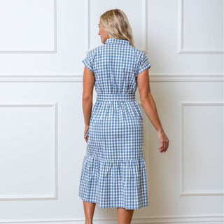 Button Front Organic Maxi Dress