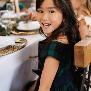 Cap Sleeve Organic Party Dress with Bow Sash - By Baano