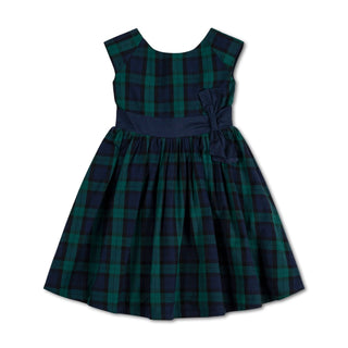 Cap Sleeve Organic Party Dress with Bow Sash - By Baano