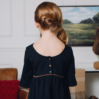 Ruffle Sleeve Ponte Dress - By Baano