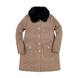 Faux Fur Collar Fleece Coat - By Baano