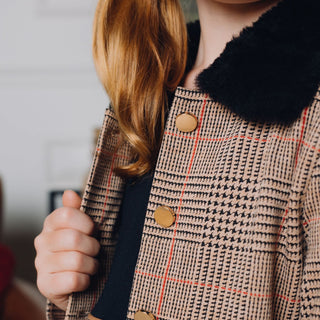 Faux Fur Collar Fleece Coat - By Baano