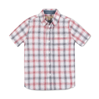 Linen Short Sleeve Shirt with Side Vent - Glamourous Grace