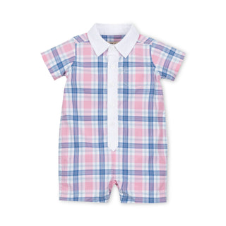 Stretch Organic Poplin Button Front Romper - Glamourous Grace