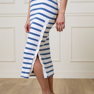 Organic Rib Knit Maxi Dress with Slit