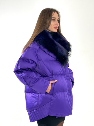 Genuine Silver Fox Premium Down Fill Coat - By Baano