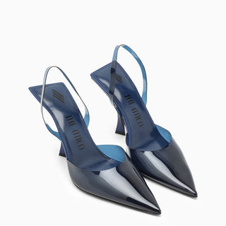 Electric blue PVC slingback - By Baano