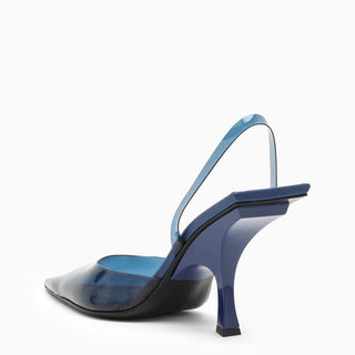 Electric blue PVC slingback - By Baano