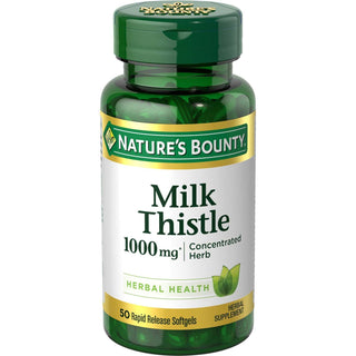 Nature's Bounty Herbal Health Milk Thistle Softgels, 1,000 Mg