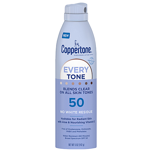 Coppertone Every Tone Sunscreen Spray - SPF 50 - 5oz