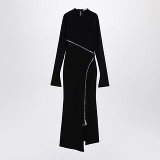 Black midi dress with zip - By Baano