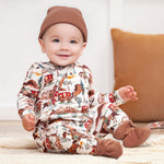 Cowboy Western Spirit Baby Boy Bamboo Zipper Romper - By Baano