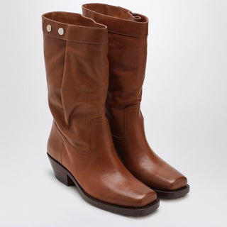 Ademe Havana Leather Biker Boot - By Baano