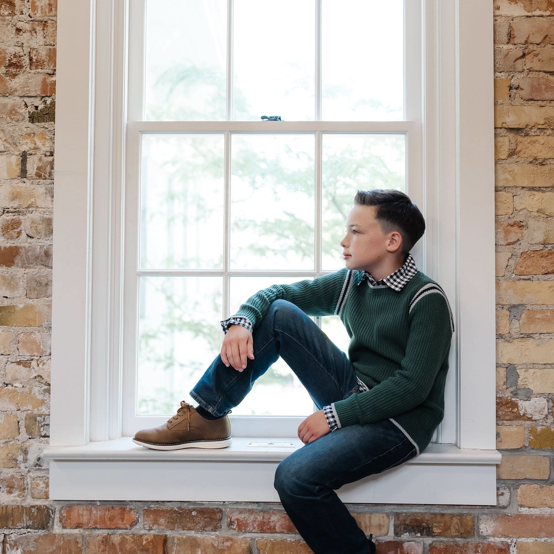 Organic Sporty Crew Neck Sweater - Baby - By Baano