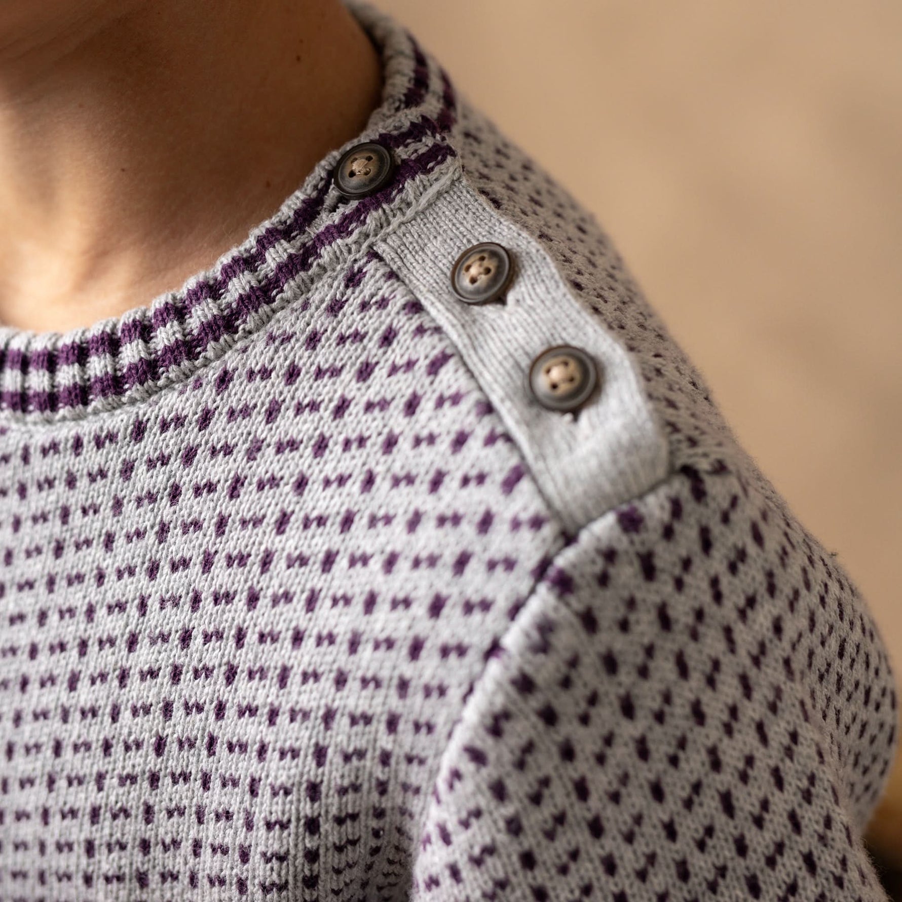 Organic Intarsia Crew Neck Sweater - Baby - By Baano