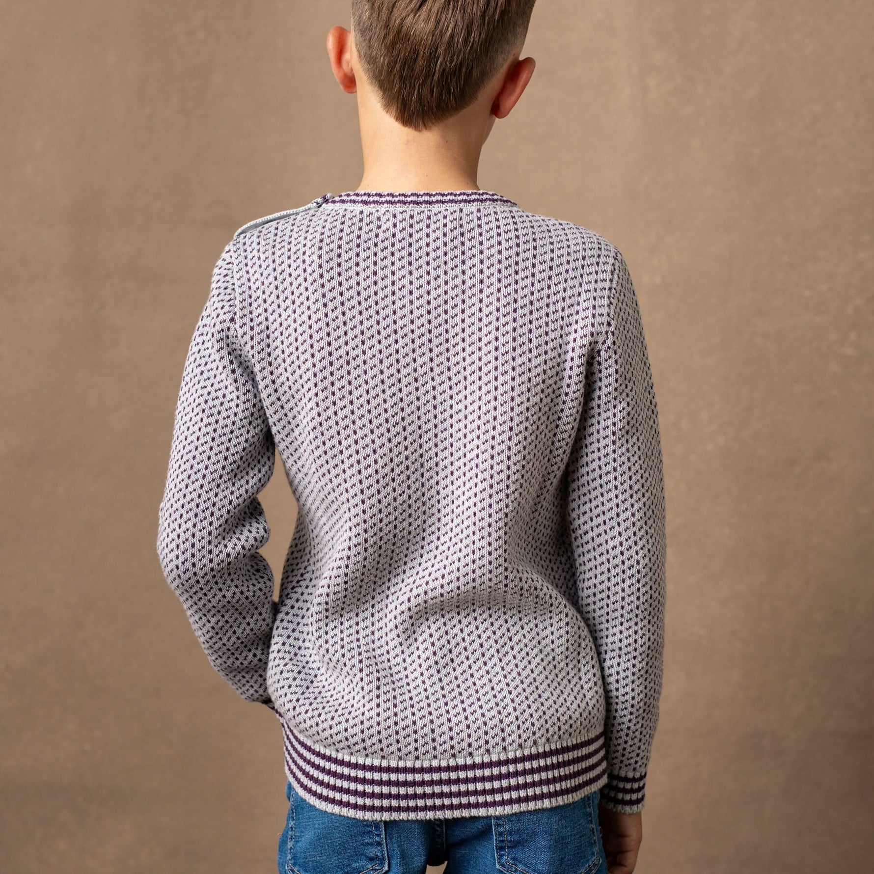 Organic Intarsia Crew Neck Sweater - Baby - By Baano