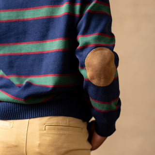 Organic Sweater Henley with Elbow Patches - Baby - Glamourous Grace